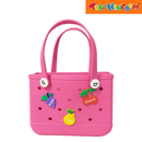 Pink Big Water Proof Silicon Tote Bag