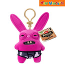 Fuggler Zuru Rabid Rabbit Pink Fleece Funny Ugly Monster Keyring