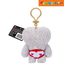 Fuggler Zuru Annoyed Alien Grey Fuzzy Funny Ugly Monster Keyring